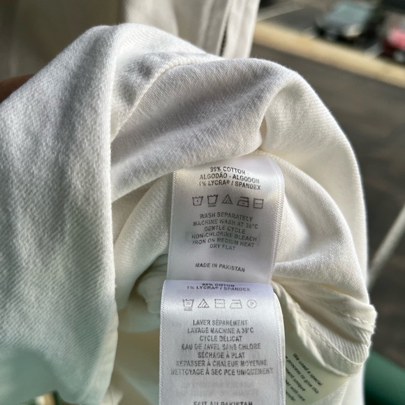 ๐ DL1961 White Denim Sleeveless Stretch Cotton Midi Dress Size L Elegant Summer - Picture 14 of 17